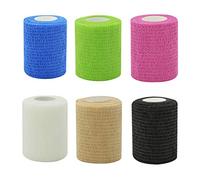 JZK 6 Rolls 7.5cm Non-Woven Elastic self Adhesive Bandage Tape for Human and pet, Cohesive Bandage wrap Gauze, Support Tape for Injuries and sprains for Wrist, Ankle, Joints, Hand, Foot
