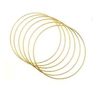 JZK 6 x Large gold metal hoops for crafting 20cm macrame rings metal rings for craft 8 inch dream catcher hoops, floral wreath ring, wall hanging decor