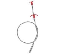 JZK 60CM Kitchen Bathroom Sink Drain Pipe unblocker Tool, Four-Jaw Handle Spring Grabber Tool, Drain Cleaning Brush Bendable Flexible Long Wire Rod Stick, Pipe Dredging Tool for Sink Blockages