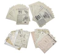 JZK 60pcs Herbaceous Plant and Newspaper Theme Vintage Scrapbook Papers, Junk journaling Backing Papers, Scrap Booking Papers, Collage Papers, Retro Scrapbooking Decorative Papers