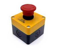 JZK 660V 10A Red mushroom emergency stop switch, plastic red sign push button switch with station box, e-stop button switch