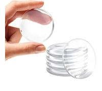 JZK 6Pcs Door Stopper, Silicone Transparent Round Wall Door Protector, Self-Adhesive Door Stops Door Handle Bumper Pads, Guard Door Bumper Wall Protector, Shock Absorbent