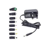JZK 6V 2A Power Supply Adapter with 5.5 x 2.1 mm Plug, 100-240V AC to 6V DC 2000mA Transformer with 8 Interchangeable DC Plugs for LED Strip, CCTV Camera, Electronic Scale, Monitor, TV Box