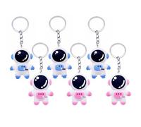 JZK 6x Astronaut keychain, cute spaceman key ring for backpack, space themed gift, kids bithday party favours giveaways thankyou gift for boys girls, classroom prize