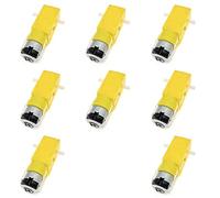 JZK 8pcs 3V - 12V TT Motor 1:48 dual shaft Gear Motor, 130 DC Geared Motor, DC Gearbox Motor for DIY Smart Car Robot Aircraft Toys/Robotic Body/Four-Wheel Drive Toy Car