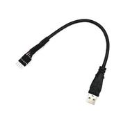 JZK 9 Pin Motherboard Male Header cable to USB 2.0 Type A Male Connect Adapter PC to USB Plug