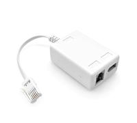 JZK ADSL filter with cable lead, broadband microfilter splitter, Internet & telephone splitter, BT plug to RJ11 socket/BT socket connector adapter for modem, router, fax machine