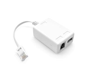 JZK ADSL filter with cable lead, broadband microfilter splitter, Internet & telephone splitter, BT plug to RJ11 socket/BT socket connector adapter for modem, router, fax machine