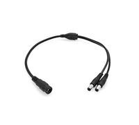 JZK DC power splitter cable, 12V DC 5.5 x 2.1 mm 1 female to 2 male, 5.5mm x 2.1mm 2 way power splitter adapter cord for CCTV cameras, LED light strip, router