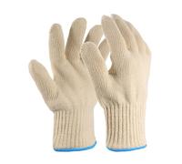 JZK Heavy Duty Large Oven Gloves with Fingers, Heat Resistant Knitted Cotton for Air Fryer, Barbecue, Gardening