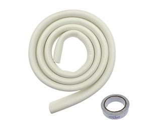 JZK Ivory white 2 M Foam edge protectors, baby proofing safety foam protection edges guards for table, bed, bookcase, stair corner