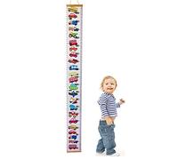 JZK Kids Wall Hanging Height Measure Chart Cars Pattern, roll up Height Chart for Kids Bedroom Nursery Wall Decoration, Child Height Growth Chart Measuring Ruler for Kids