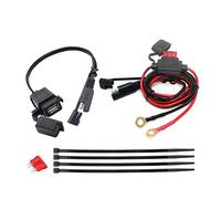 JZK SAE to USB cable adapter SAE quick disconnect 2.1A waterproof USB port with inline fuse, socket cable 12V-24V for motorcycle cellphone tablet GPS