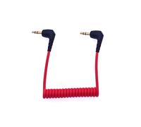 JZK SC2 3.5mm TRS to TRS microphone cable, 3.5mm coiled right angled a