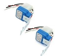 JZK Set of 2 AC/DC12V 10A Automatic Photocell Light Switches - Auto On/Off Light Sensor Switch