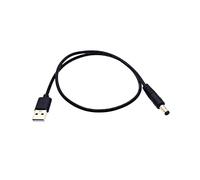 JZK USB to DC Power Cable 5V 2A, USB 2.0 A Male to 5.5mm x 2.1mm Barrel Jack Plug Adapter Cord for 5.5 x 2.1 mm Laptop, Router, Keyboard, Low Power Device, 0.5m - Black