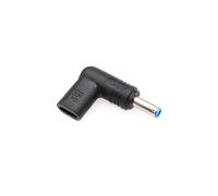 JZK USB Type C female to male DC 4.5 x 3.0 mm adapter for HP laptop, 20V PD charging converter plug, Right angled USB C connector to 4.5mm x 3.0mm DC barrel jack adaptor