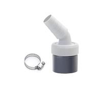 JZK Washing Machine Waste Connector, 1/4 Inch Angle Washing Machine Connection Adapter for Pipe Diameter 40 mm with Hose Clamp for Dishwasher Dryer Tumble Washing Machine