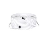 JZK White 10M/33FT 5.5x 2.1mm DC Power Extension Cable, 2.1mm x 5.5mm Male to Female Power Adapter Extension Cord for CCTV Security Camera, DVR/NVR, LED Strip, Router, Printer, IR illuminator