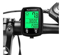 JZK Wired bike computer with LCD backlight Display, 19 functions waterproof cycle speedometer, mountain bike speedo meter, bicycle odometer for bike/MTB, cycling accessories