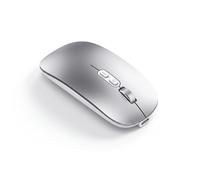 JZK Wireless Mouse, Triple Mode BT 5.1 & 2.4G USB Bluetooth Mouse, USB-C Rechargeable Silent Click Mice with Battery Indicator for MacBook, for iPad, Laptop, PC, for Mac, for Windows (Silver)
