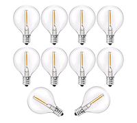JZlamp G40 1W LED String Lights Replacement Bulb E12 220V Warm White 2700K LED Lamps Replace G40 5W 7W Incandescent Bulbs,10pcs