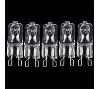 JZLBBC 5PC G9 230V 60W Halogen Bulb G9 40W 230V 20W T4 Type 2 Pin Base for Range Hood Lights, Microwave Ovens, Bathroom, Chandeliers Light Bulbs Replacement 40W