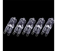 JZLBBC 5PC G9 Halogen Light Bulbs 120V 40W Xenon Small Light Bulb G9 230V 20W for Chandeliers, Spot Down Lamp, Cabinet Lights Warm White 230V 25W