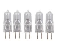 JZLBBC GY6.35 Halogen Bulbs 24V 50W G6.35 Halogen Light Bulbs Halogen Pin Base Lamp Warm White Light Clear Capsule 5PCS,250W