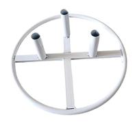 JZLEJC 12x4 Flower Pole Display Stand Base, Round Iron Flower Stand Base (3 Hole) Floor Standing Floral Ornament for Home Wedding Decor
