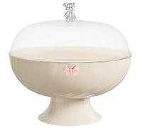 JZLEJC 2-in-1 Fruit Bowl with Lid, Large Capacity Pedestal Basket with Draining Holes & Detachable Base for Kitchen