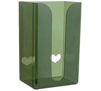 JZLEJC Acrylic Tissue Box Holder Wall Mounted - 6x4x3 Inch Clear Plastic Rectangle Tissue Dispenser, No Punching Easy Refillable Dryer Sheet Holder for Kitchen, Bedroom, Bathroom