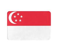JZMTY 16 * 24 Inches Anti-Slip Doormat for Indoor and Outdoor Use Exquisite Singapore Flag Print Fashionable Comfortable