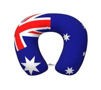JZMTY Australian Flag Memory Foam Travel Pillow with Soft Comfortable Support for Travel, Neck and Lumbar Cushion