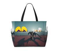 JZMTY Crimson Wings Beach Travel Bag with Zipper for Spring Outings and Gym Use Sturdy Durable and Easy to Clean