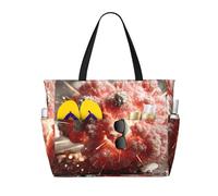 JZMTY Exploding Stone Beach Travel Bag with Zipper for Spring Outings and Gym Use Sturdy Durable and Easy to Clean