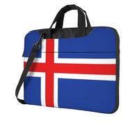 JZMTY Flag of Iceland Light Laptop Bag - Shockproof Laptop handbag for Business Trips Work Office and University, Black, 13 inch