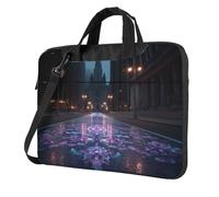JZMTY Gorgeous streets Light Laptop Bag - Shockproof Laptop handbag for Business Trips Work Office and University, Black, 15.6 inch