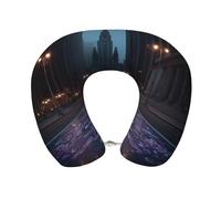 JZMTY Gorgeous Streets Memory Foam Travel Pillow with Soft Comfortable Support for Travel, Neck and Lumbar Cushion