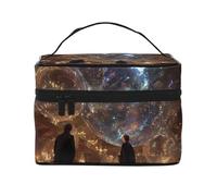 JZMTY Spacious Makeup Bag with Unique Fantasy Palace Prints â€“ Lightweight for Work, Travel and Gym
