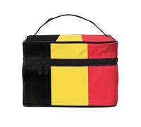 JZMTY Spacious Makeup Bag with Unique Flag of Belgium Prints â€“ Lightweight for Work, Travel and Gym