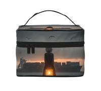 JZMTY Spacious Makeup Bag with Unique Lonely back Prints â€“ Lightweight for Work, Travel and Gym