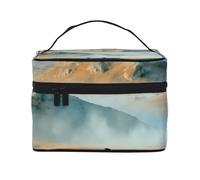JZMTY Spacious Makeup Bag with Unique Mountain Brew Prints â€“ Lightweight for Work, Travel and Gym