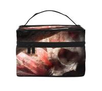 JZMTY Spacious Makeup Bag with Unique Twilight Skull Prints â€“ Lightweight for Work, Travel and Gym