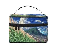 JZMTY Spacious Makeup Bag with Unique Whispering Hills Prints - Lightweight for Work, Travel and Gym