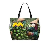 JZMTY Sweet harvest Beach Travel Bag with Zipper for Spring Outings and Gym Use Sturdy Durable and Easy to Clean