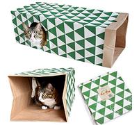 JZMYXA Cat Paper Bag Tunnel Toy Collapsible Tunnel for Rabbits, Kittens, Ferrets, Pet Paper House