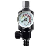 JZNTOOLS 1/4 ″ Air Regulator and Water-Oil Separator Kit with Pressure Relief Valve and Pressure Gauge, Durable Aluminium; For Injection of Clean, Dry Compressed Air (Black-B)