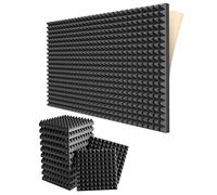 Jzoowar 12 Pack Self-Adhesive Sound Proof Foam Panels 2X12X12Inch Acoustic Panels with High Density,Pyramid Design Acoustic Foam