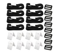 Jzoowar 24Pcs Swimming Pool Cover Roller Attachment Straps Kit Universal Solar Blanket Reel Nylon Webbing Strip Buckle Fasteners Replacement Spare Parts Accessories